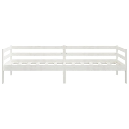 White Solid Wood Pine Day Bed Frame 90x200cm - No Mattress Included
