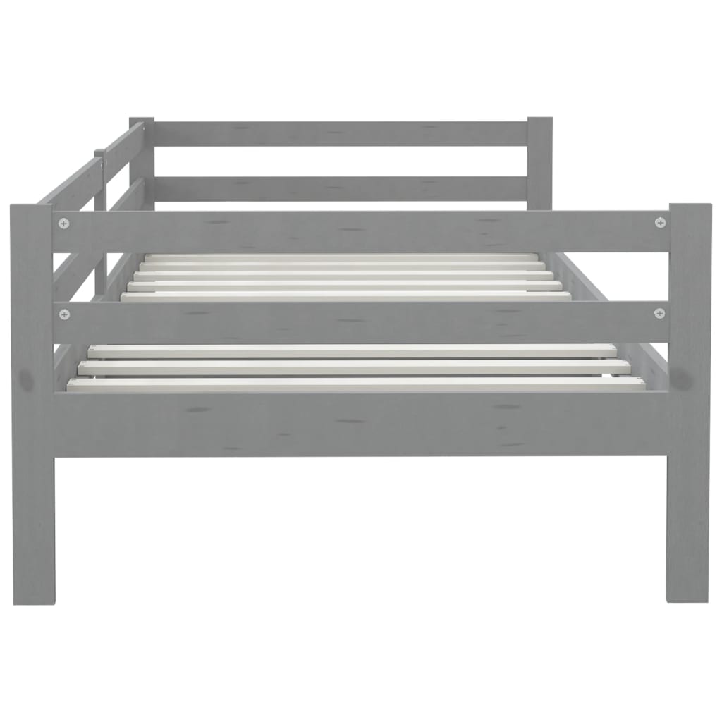 Solid Pine Day Bed, Grey, 90x200cm - Mattress Not Included