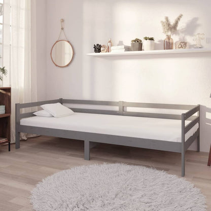 Solid Pine Day Bed, Grey, 90x200cm - Mattress Not Included