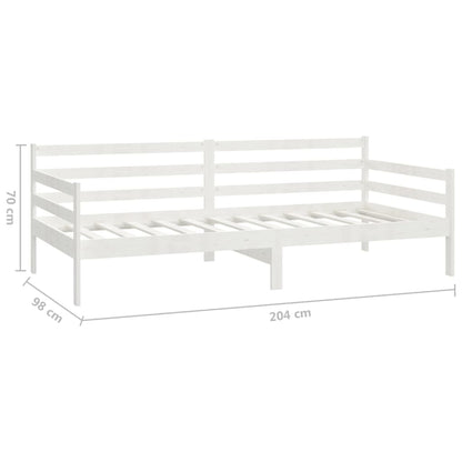 White Solid Wood Pine Day Bed - 90x200cm (No Mattress)