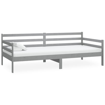 Grey Solid Pine Wood Day Bed Frame 90x200cm - No Mattress Included