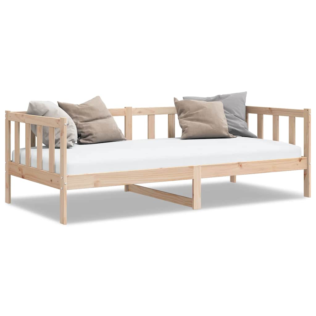 Solid Pine Wood Day Bed Frame 90x200cm - Mattress Not Included