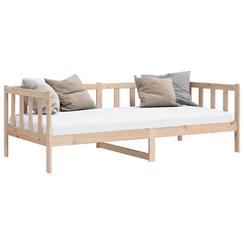 Solid Pine Wood Day Bed Frame 90x200cm - Mattress Not Included