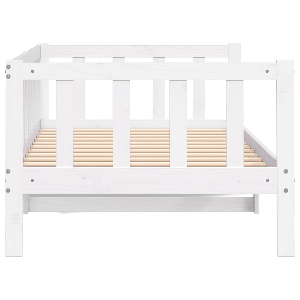 Solid Pine White Day Bed Frame 90x200cm - No Mattress Included