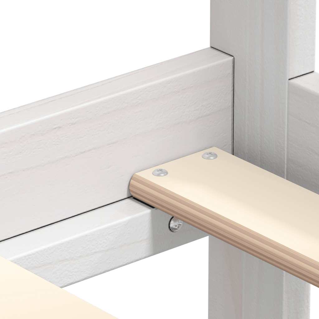 Solid Pine White Day Bed Frame 90x200cm - No Mattress Included