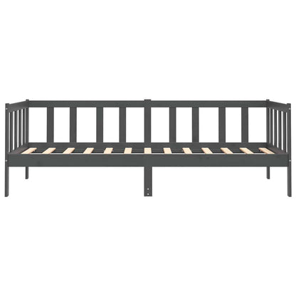 Grey Solid Wood Pine Day Bed Frame - 90x200cm (No Mattress)