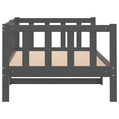 Grey Solid Wood Pine Day Bed Frame - 90x200cm (No Mattress)