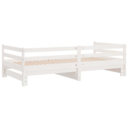 White Pull-Out Day Bed Frame 2x(90x200)cm - No Mattress Included