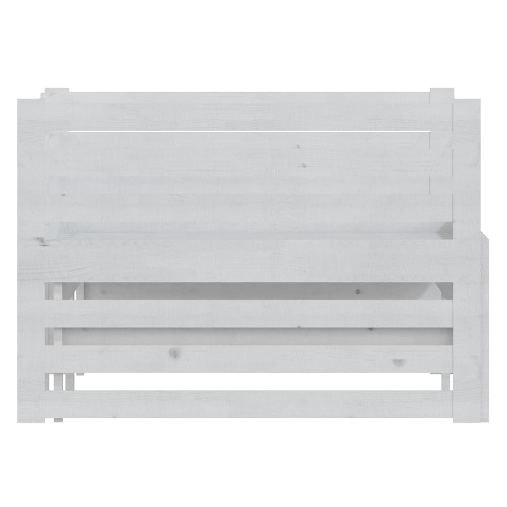 White Pull-out Day Bed Frame - No Mattress, 2x(90x200)cm