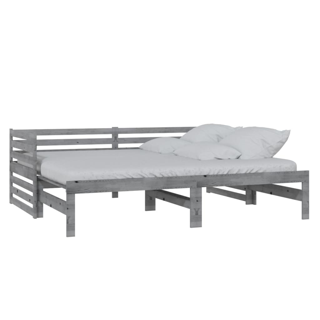 Grey Pull-out Day Bed | Twin 90x200cm Frame | No Mattress Included