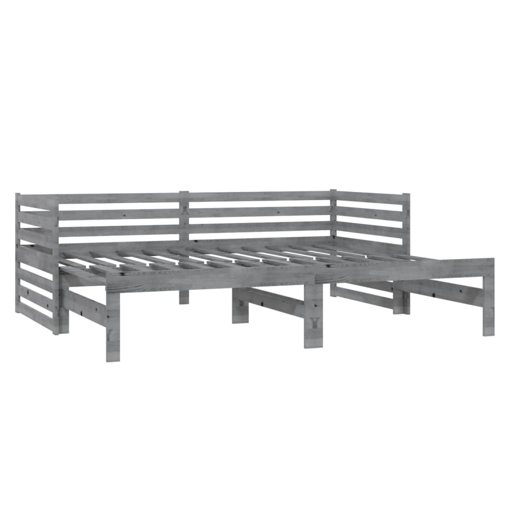 Grey Pull-out Day Bed | Twin 90x200cm Frame | No Mattress Included