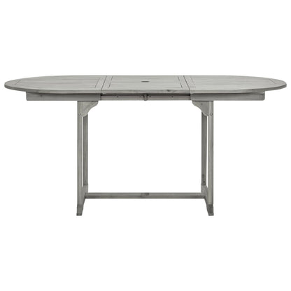 Garden Dining Table (120-170)x80x75 cm Solid Acacia Wood