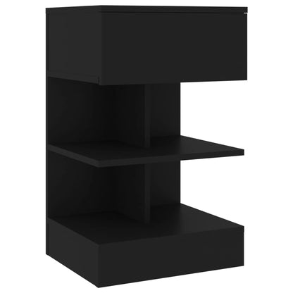 Stylish Black Bedside Cabinets Set of 2 – Compact 40x35x65 cm
