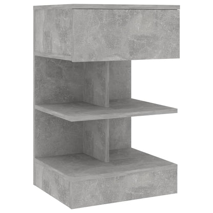 Concrete Grey Bedside Cabinets 2 pcs - 40x35x65 cm - Modern Design