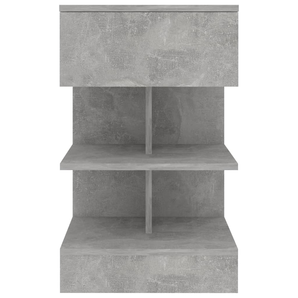 Concrete Grey Bedside Cabinets 2 pcs - 40x35x65 cm - Modern Design