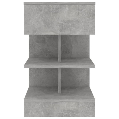 Concrete Grey Bedside Cabinets 2 pcs - 40x35x65 cm - Modern Design
