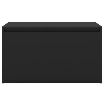 Hall Bench 80x40x45 cm Black Engineered Wood