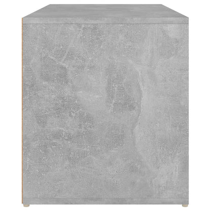 Concrete Grey Hall Bench, 80x40x45 cm, Engineered Wood Design