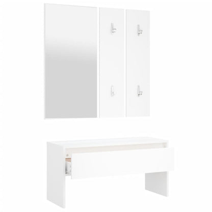 Elegant White Hallway Furniture Set - Engineered Wood Design