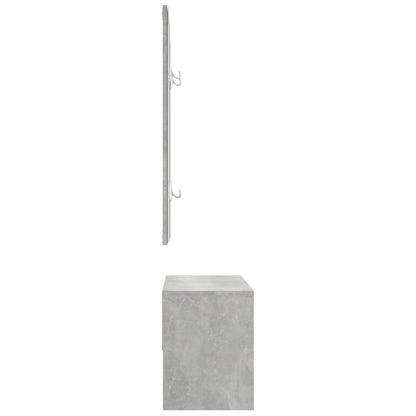 Concrete Grey Hallway Furniture Set in Engineered Wood