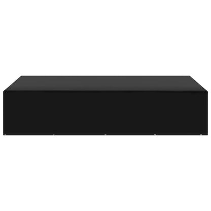 Durable Black Garden Furniture Covers 2pcs, 12 Eyelets, 325x205x70 cm
