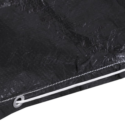 Durable Black Garden Furniture Covers: 2 pcs, 12 Eyelets, 325x205x90 cm