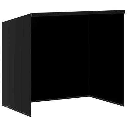Waterproof Black Swing Bench Covers 2pcs, 10 Eyelets, 2 Zips 255cm
