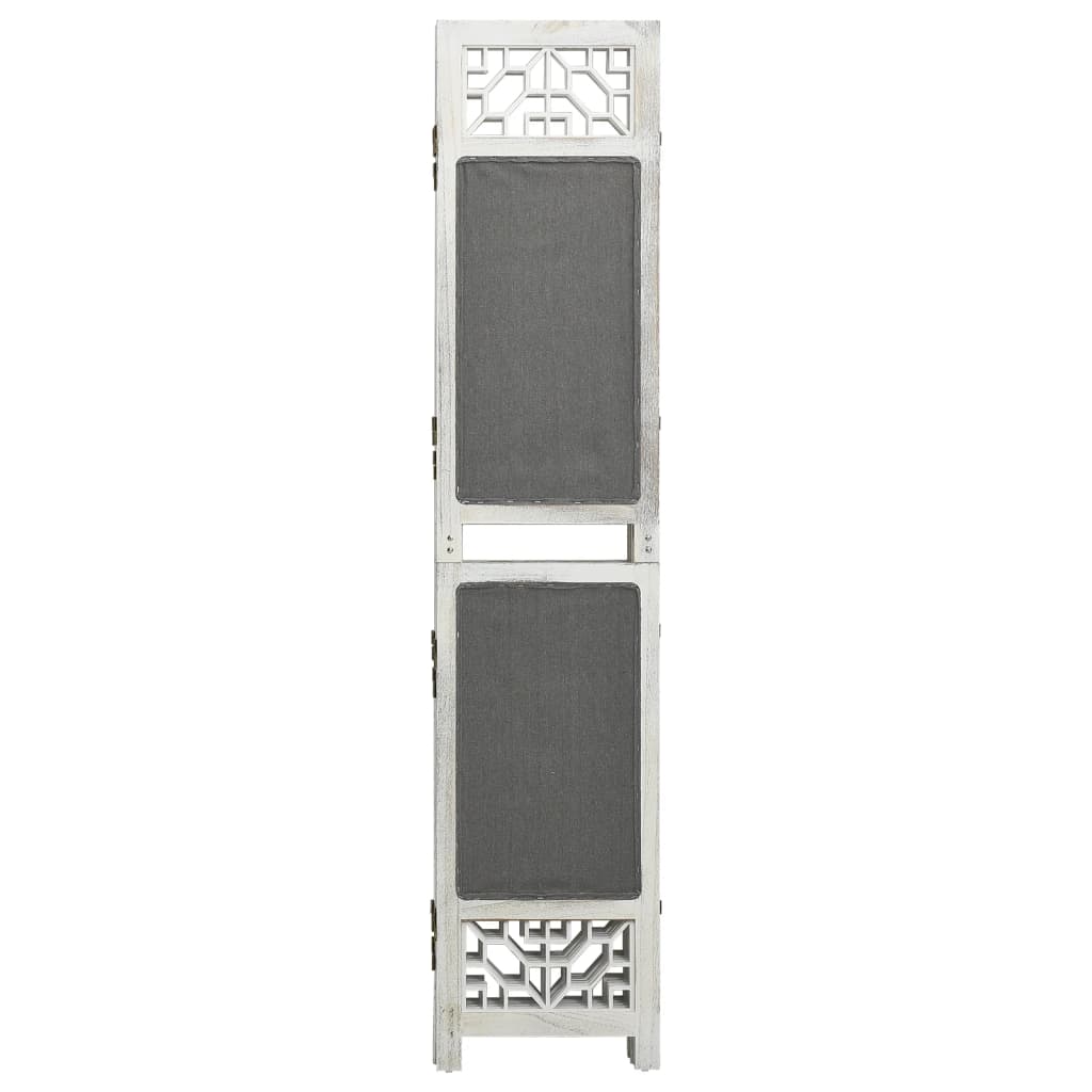 Grey 3-Panel Fabric Room Divider, 105x165 cm - Stylish Privacy Screen