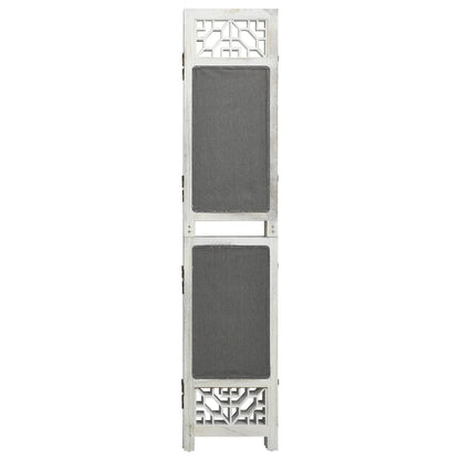 Grey 3-Panel Fabric Room Divider, 105x165 cm - Stylish Privacy Screen