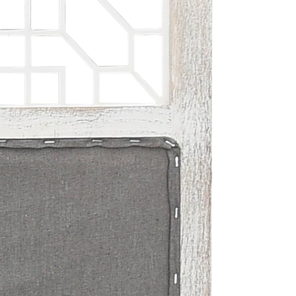 Grey 3-Panel Fabric Room Divider, 105x165 cm - Stylish Privacy Screen