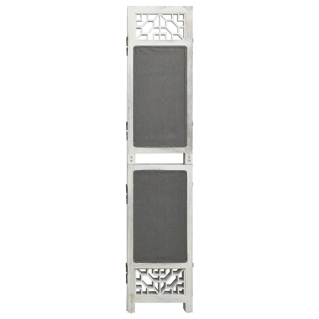 Grey Fabric 6-Panel Room Divider, 210x165 cm - Stylish Privacy Solution