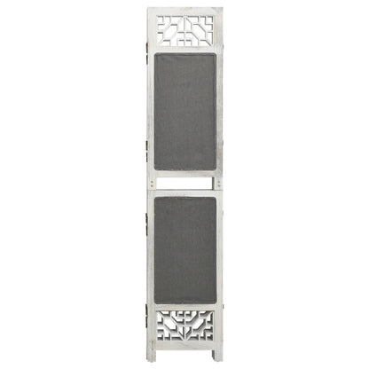 Grey Fabric 6-Panel Room Divider, 210x165 cm - Stylish Privacy Solution