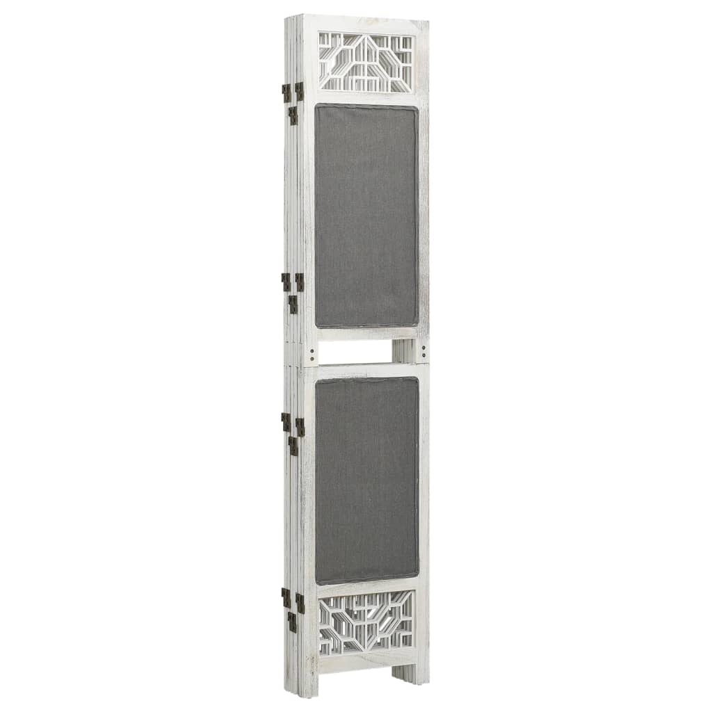Grey Fabric 6-Panel Room Divider, 210x165 cm - Stylish Privacy Solution