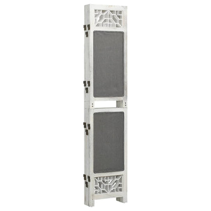 Grey Fabric 6-Panel Room Divider, 210x165 cm - Stylish Privacy Solution