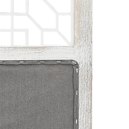 Grey Fabric 6-Panel Room Divider, 210x165 cm - Stylish Privacy Solution