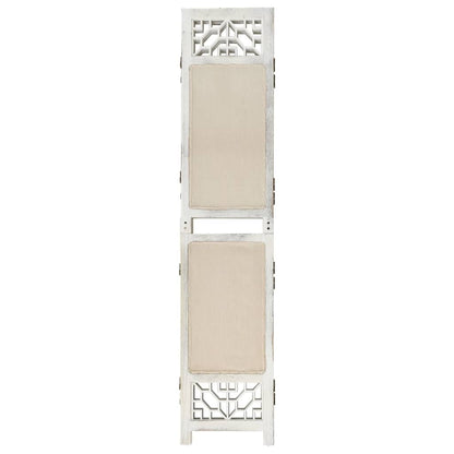Cream Fabric 6-Panel Room Divider, 210x165 cm - Elegant Privacy Solution