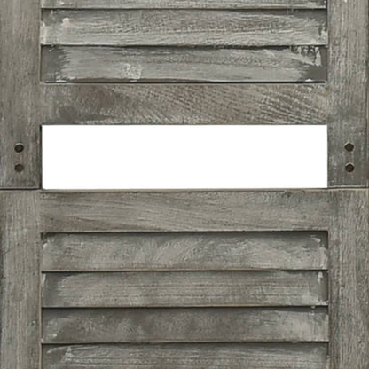 Solid Wood 5-Panel Room Divider, Grey 179x166 cm - Stylish Privacy Solution