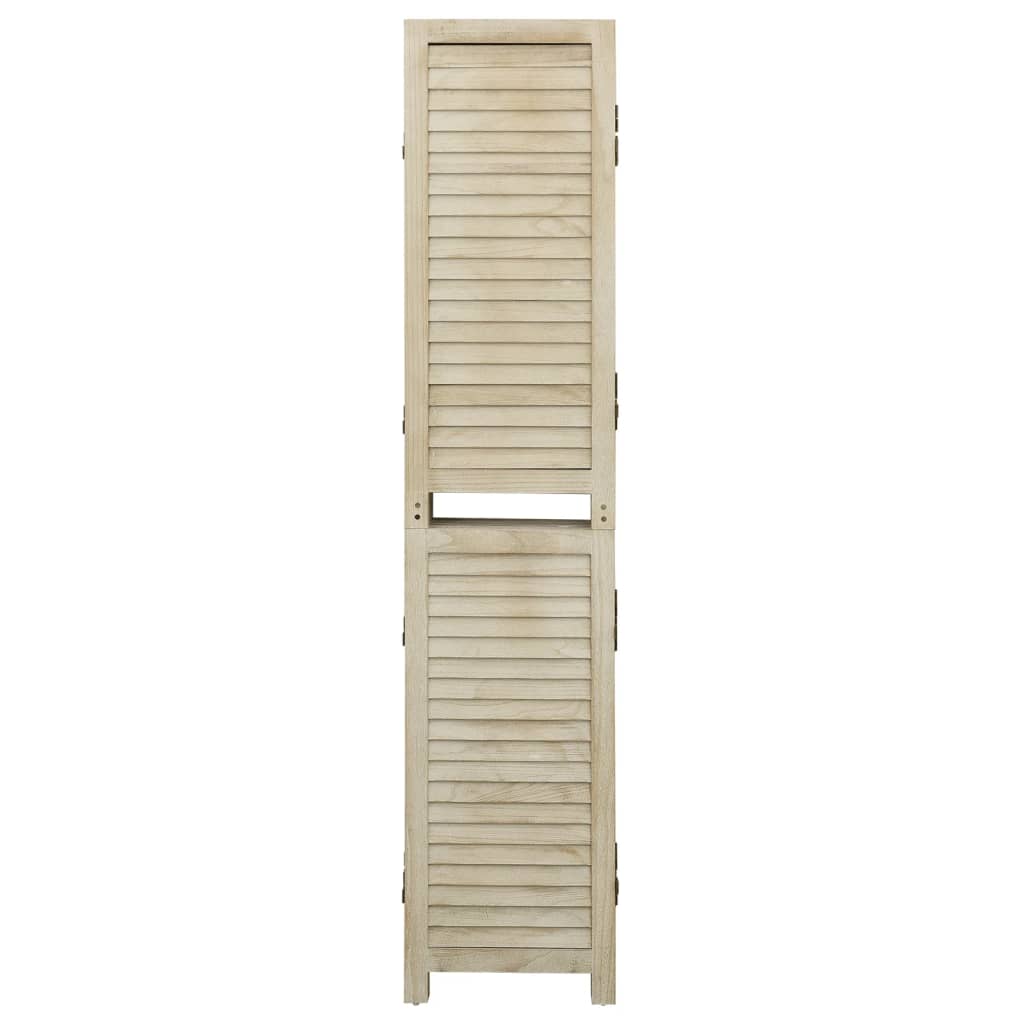 Solid Wood Paulownia Room Divider, 4-Panel, 140x165 cm Elegance