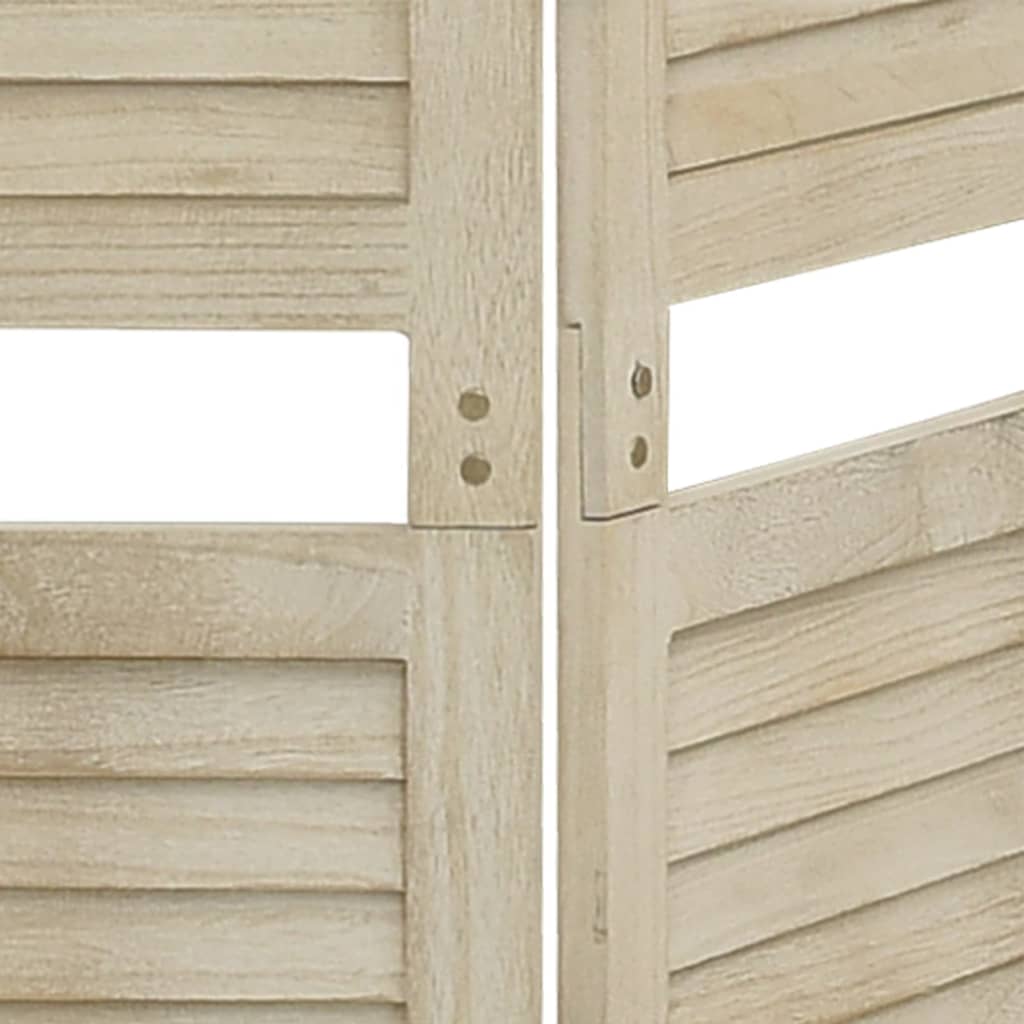 Solid Wood Paulownia Room Divider, 4-Panel, 140x165 cm Elegance