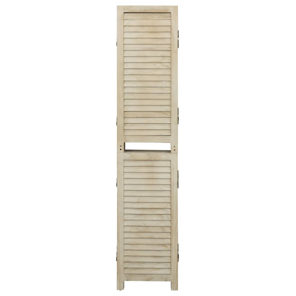 Solid Wood 5-Panel Room Divider 175x165 cm - Paulownia Elegance
