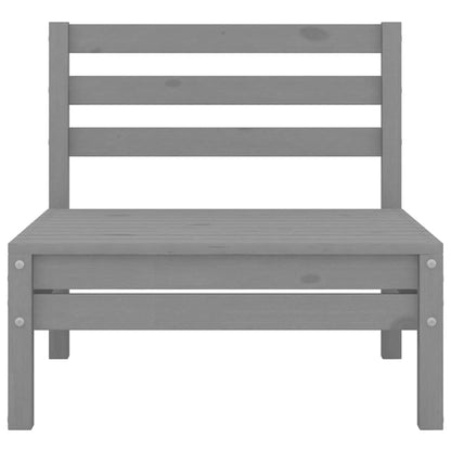 Solid Pine Garden Sofa - Grey, Middle Section