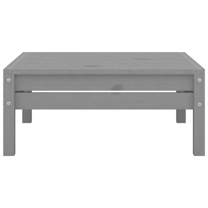 Grey Solid Pinewood Garden Footstool - Durable & Stylish