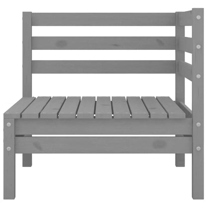 Grey Solid Pinewood Garden Corner Sofas - 2-Piece Set