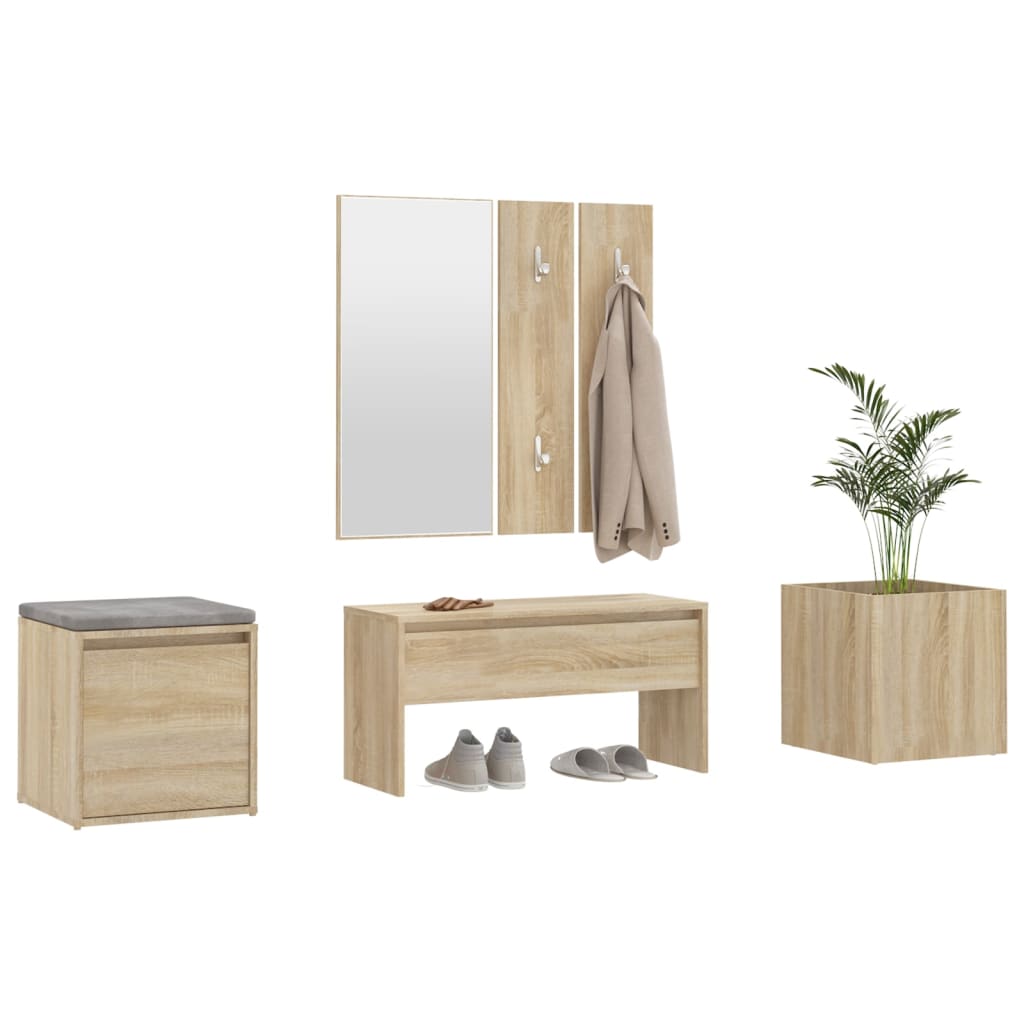 Sonoma Oak Engineered Wood Hallway Furniture Set