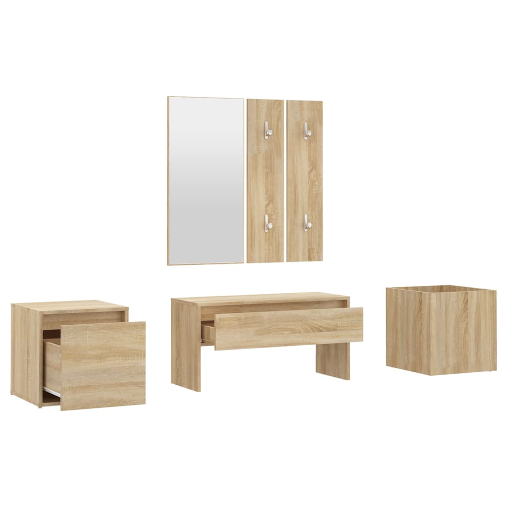 Sonoma Oak Engineered Wood Hallway Furniture Set