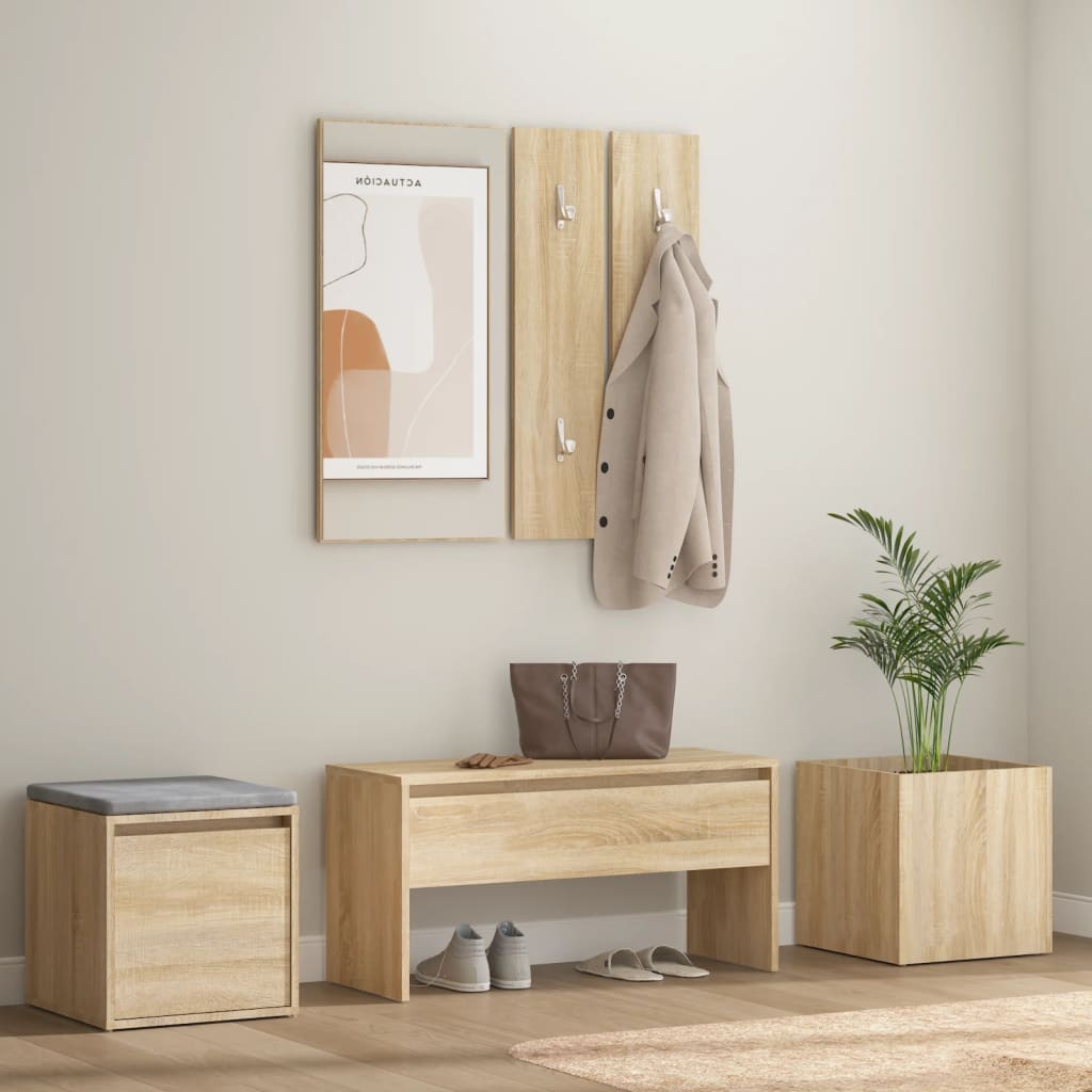 Sonoma Oak Engineered Wood Hallway Furniture Set