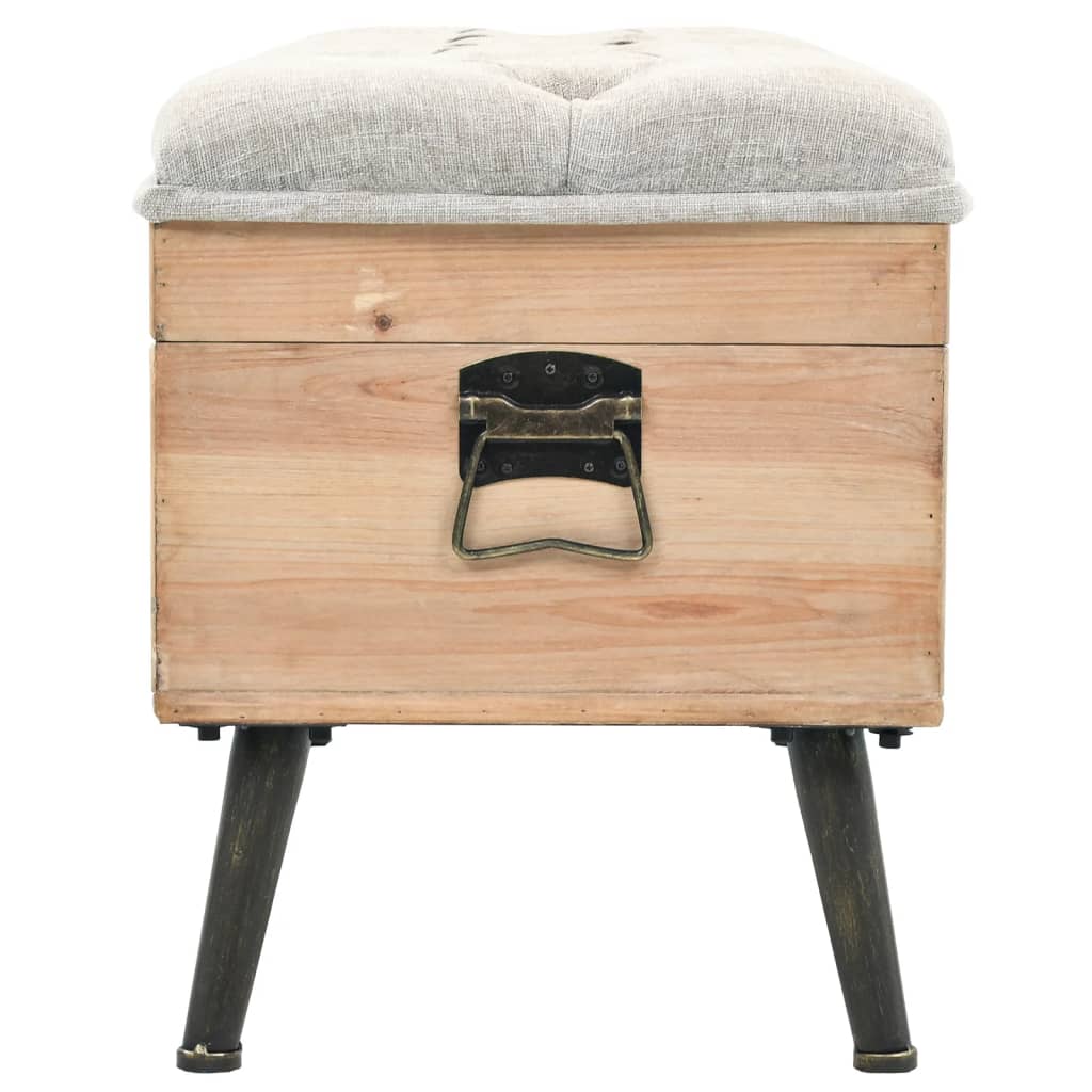 Rustic Solid Firwood Storage Bench, 110 cm - Stylish & Durable