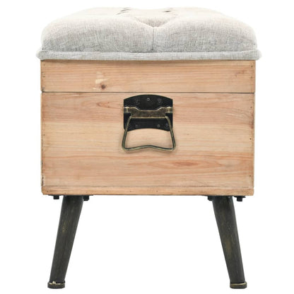 Rustic Solid Firwood Storage Bench, 110 cm - Stylish & Durable