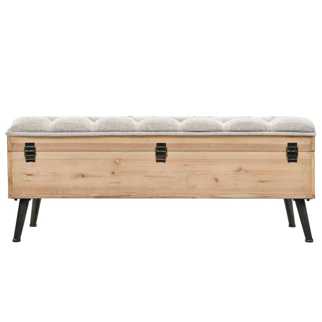 Rustic Solid Firwood Storage Bench, 110 cm - Stylish & Durable