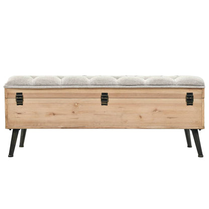Rustic Solid Firwood Storage Bench, 110 cm - Stylish & Durable
